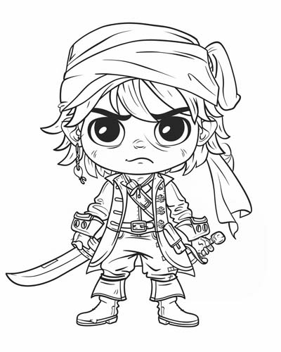 Pirate Henry Jennings coloring page