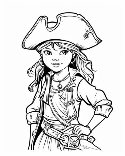 Pirate Mary Read coloring page