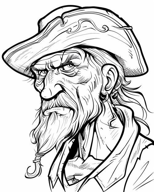 elderly sailor coloring page