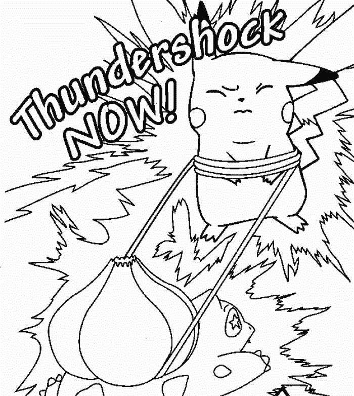 pikachu and bulbasaur coloring page