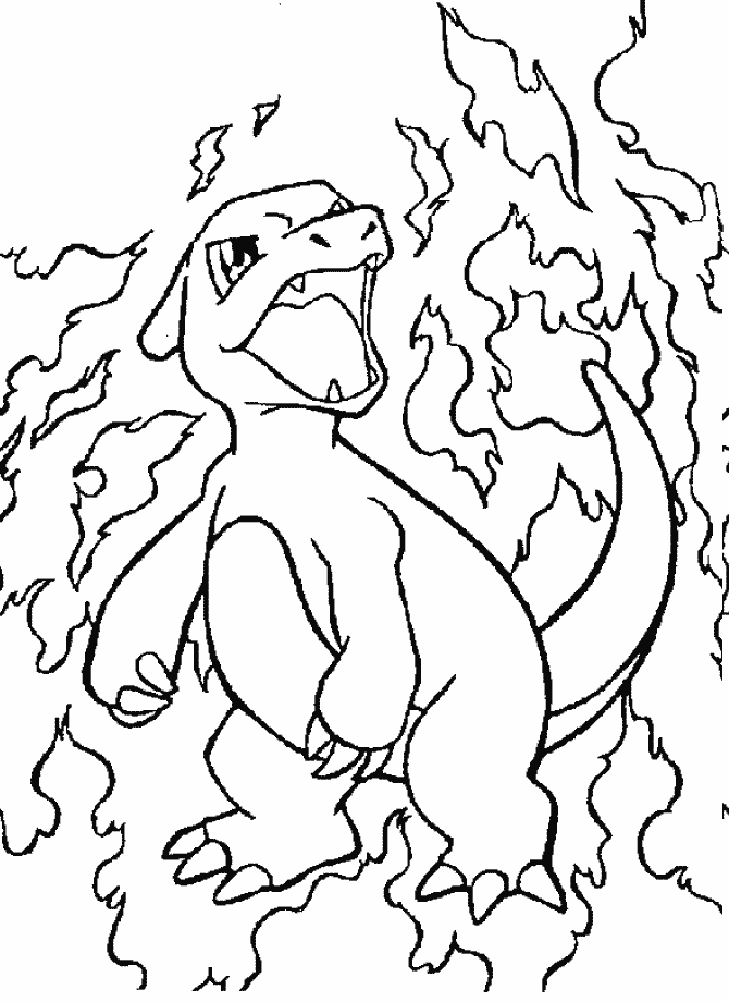 pokemon coloring page of charmeleon