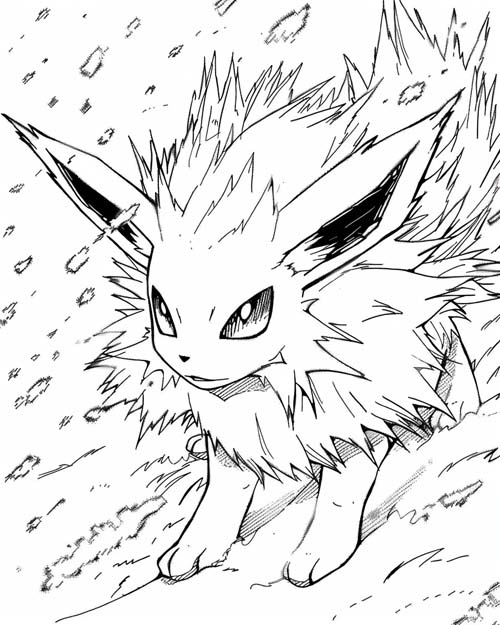 Jolteon Coloring Page
