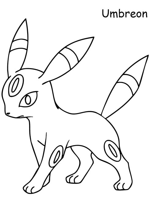 Umbreon Coloring Page