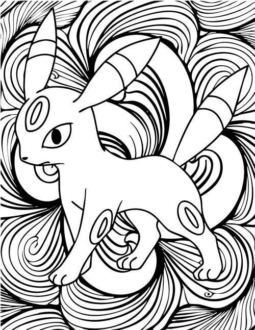 Pokemon Coloring Page of Umbreon
