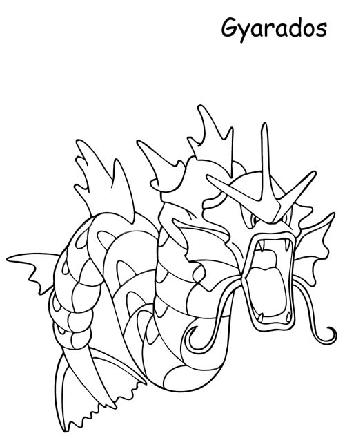 coloring page of Gyarados