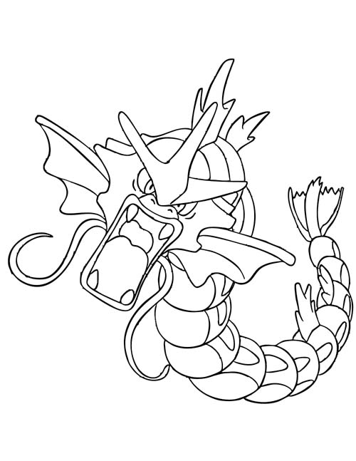 coloring page of Gyarados