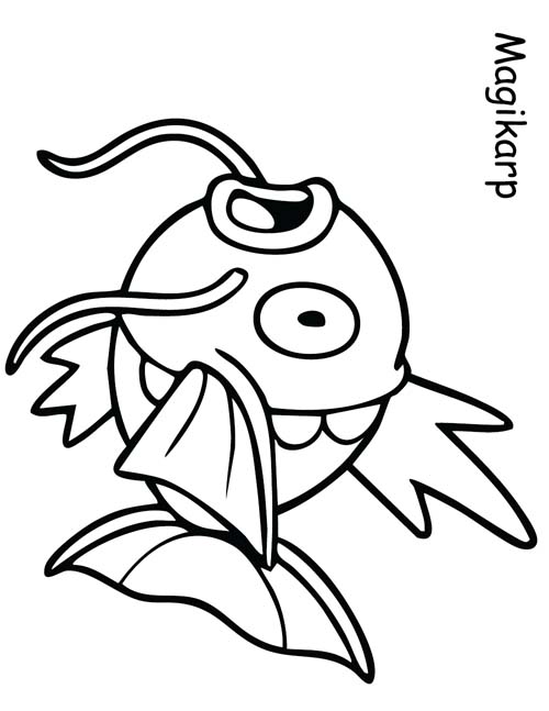 coloring page of Magicarp