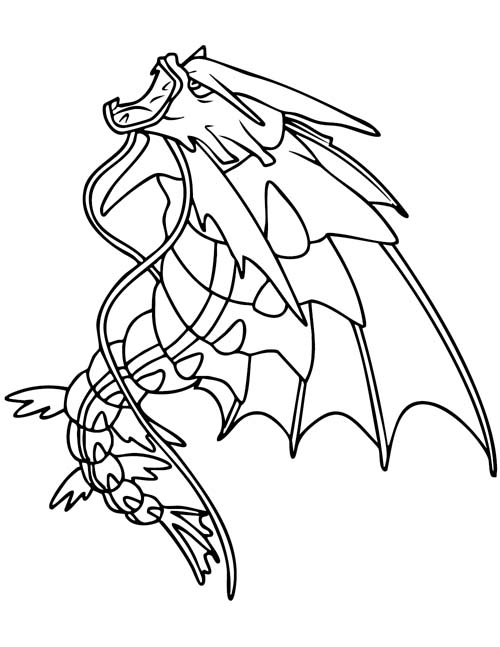 coloring page of Mega Gyarados