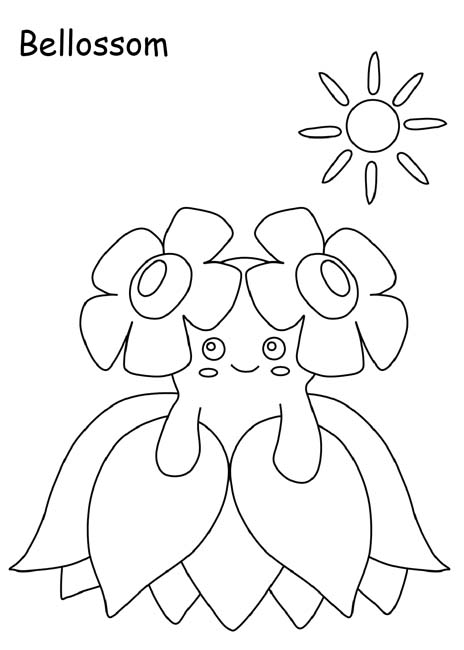 Bellossom coloring page