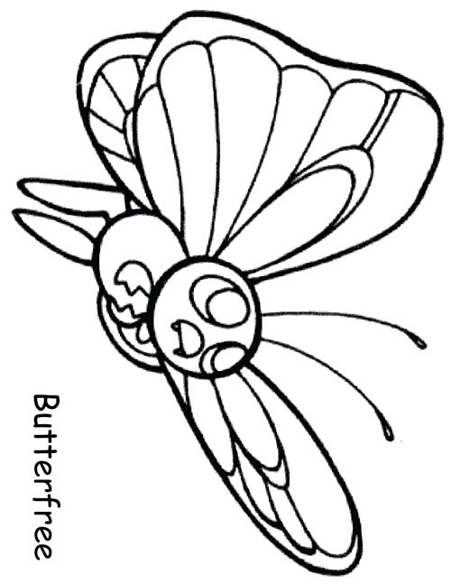 butterfree coloring page