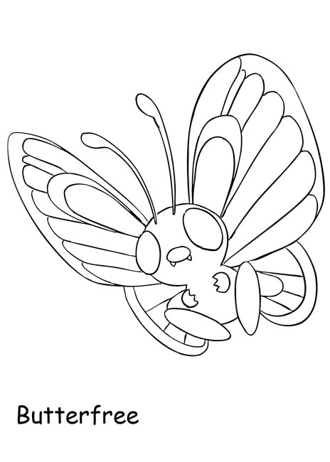 butterfree coloring page