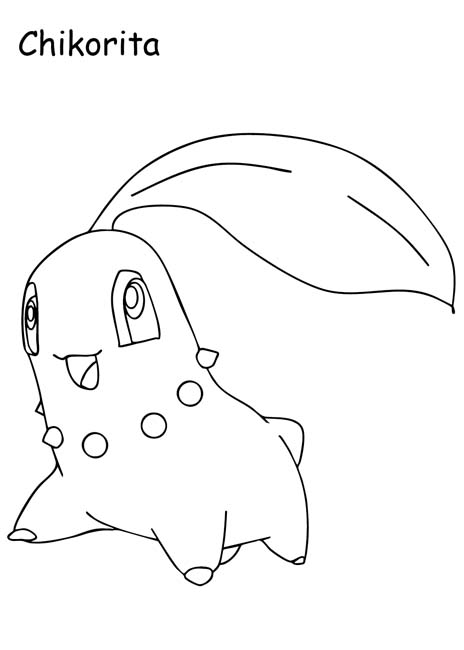chikorita coloring page