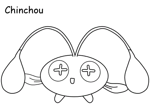 Chinchou coloring page