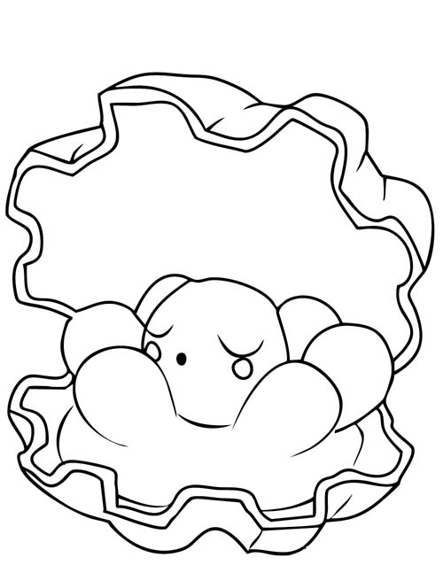 Clamperl coloring page