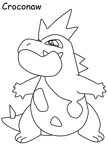 croconaw coloring page