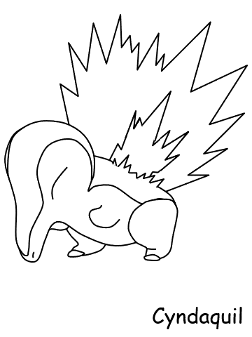 Cyndaquil coloring page