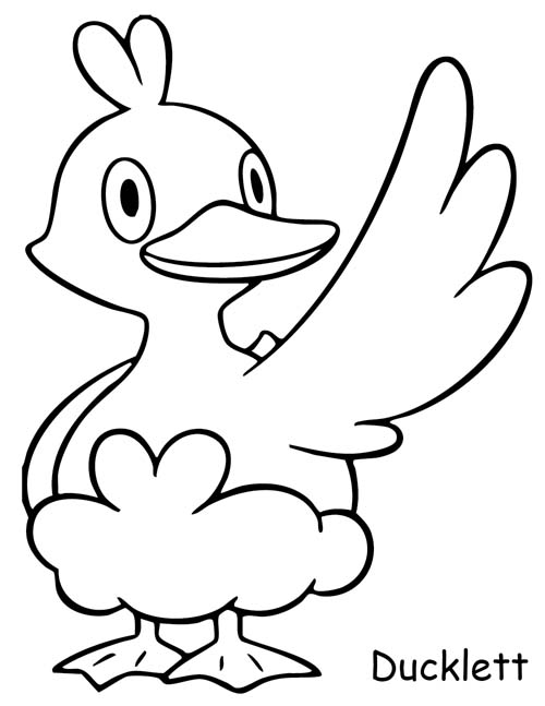 coloring page of Ducklett