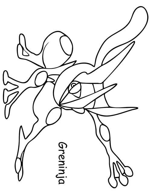 coloring page of Greninja