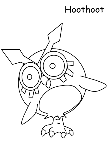 Hoothoot coloring page