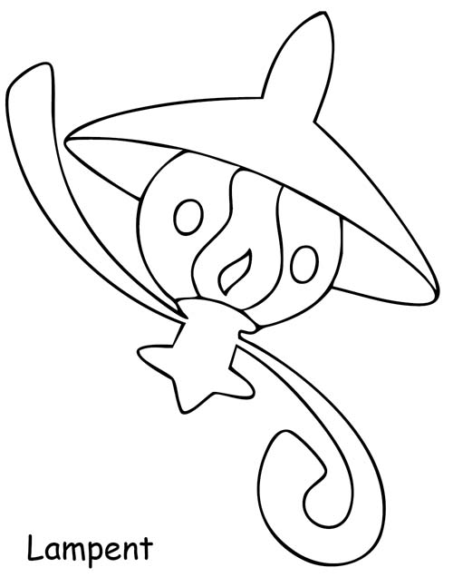 coloring page of Lampent
