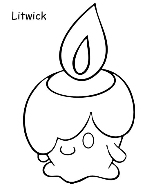coloring page of Litwick