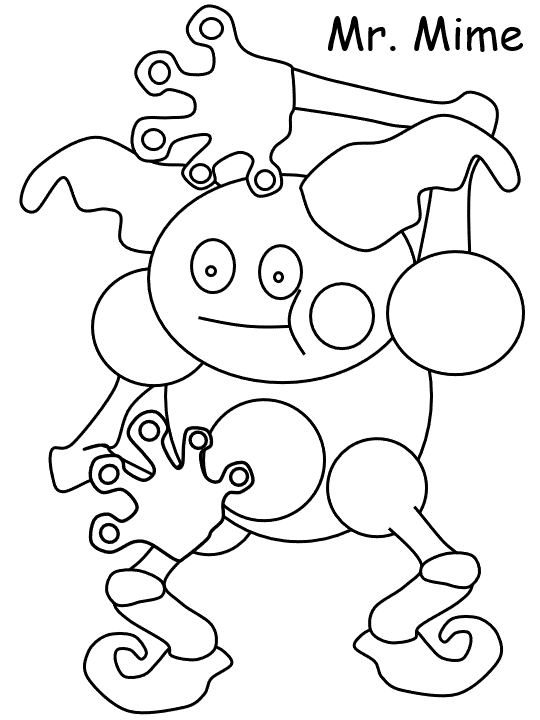 Mr. Mime coloring page