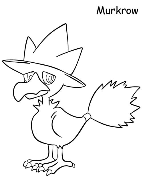 coloring page of Murkrow