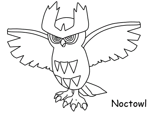 Noctowl coloring page