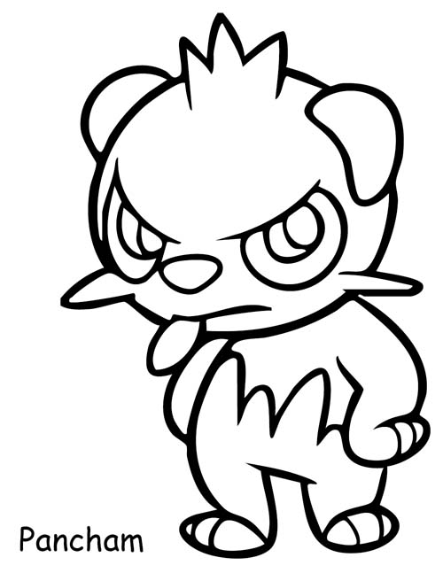 coloring page of Pancham