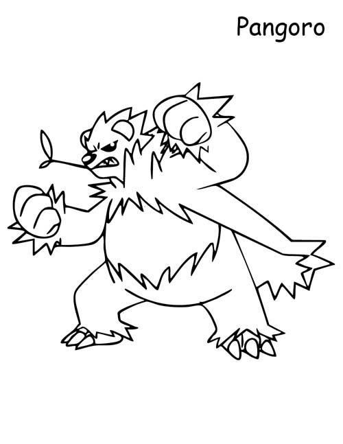 coloring page of Pangoro