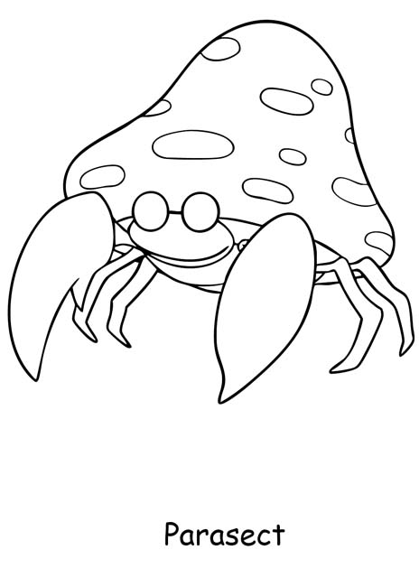 parasect coloring page