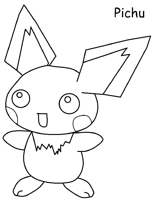 pichu coloring page
