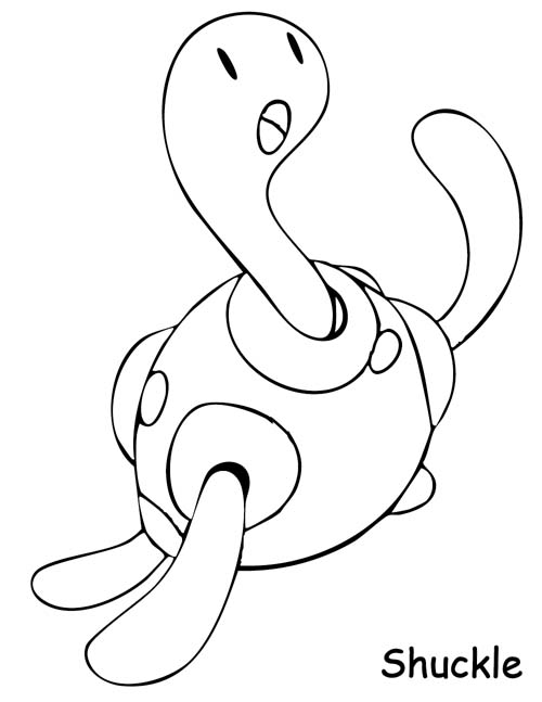 coloring page of Shuckle