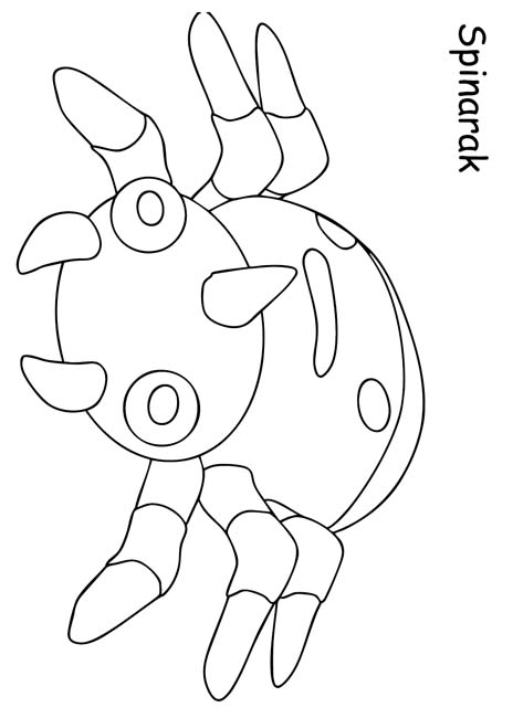 spinarak coloring page