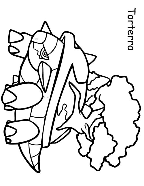coloring page of Torterra