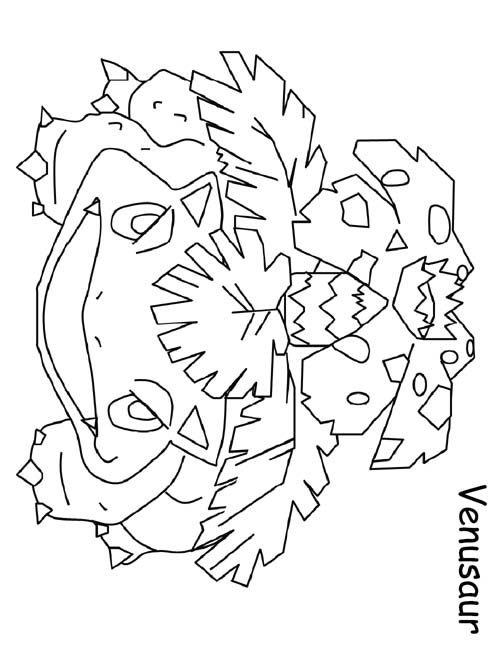 Venosaur coloring page