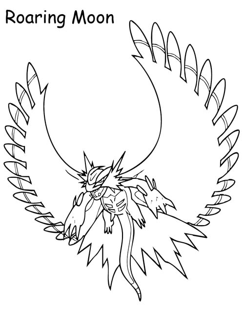 roaring moon coloring page