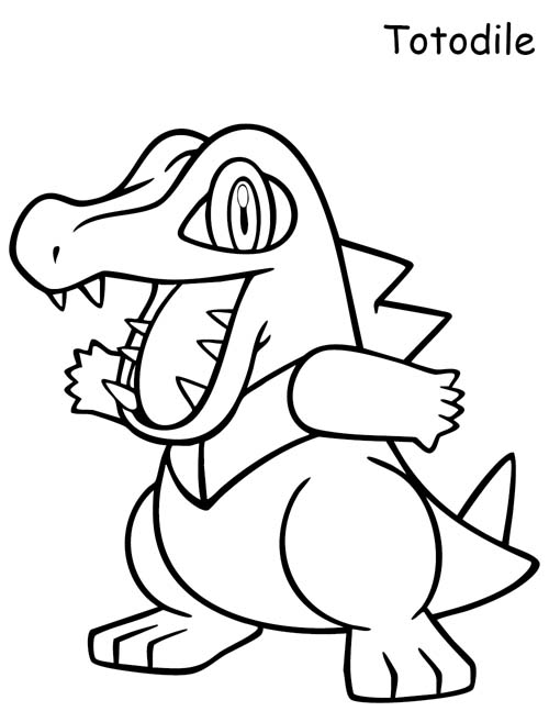 totodile coloring page