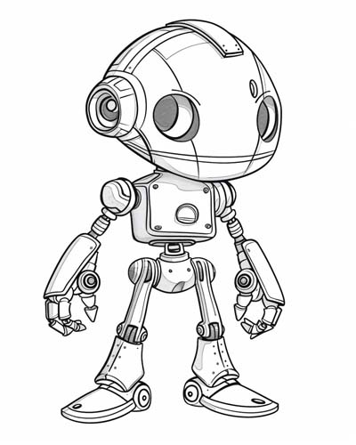 robot coloring page