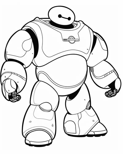 robot coloring page