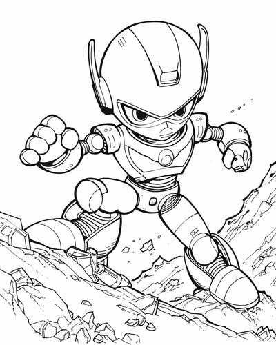 robot coloring page