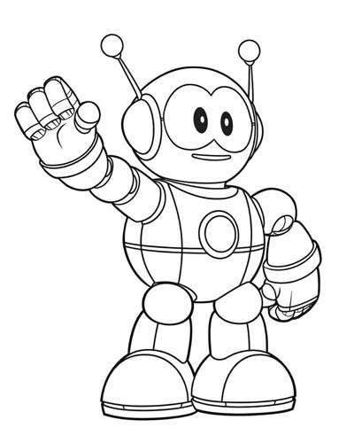 robot coloring page