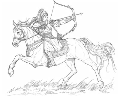 scythian archer coloring page