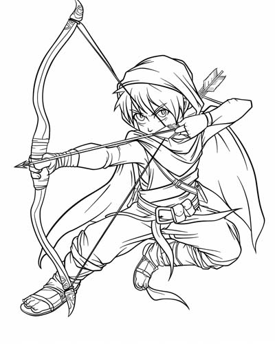 medieval bandit coloring page