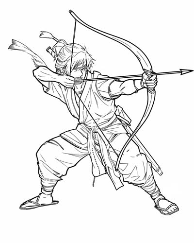 kyujutsu coloring page