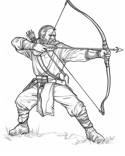 English longbowman coloring page