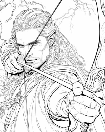Legolas from Lord of the Rings coloring page