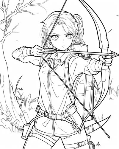archery coloring page