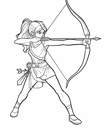 archery coloring page