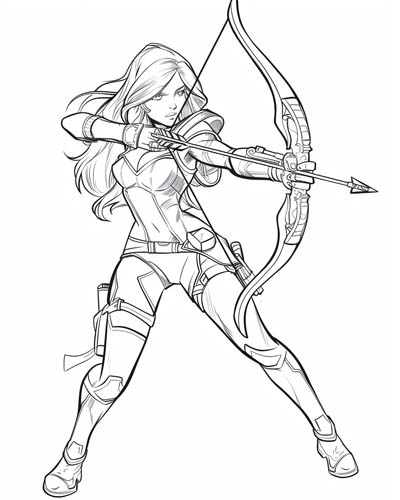 archery coloring page